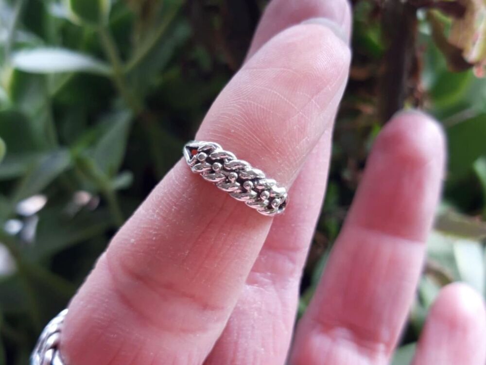 REFURBISHED Sterling silver keeper ring (I &frac12;)