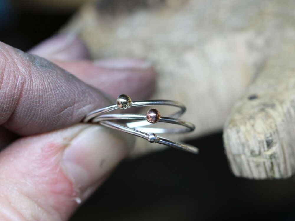 10th May 2026 (Sunday) - Sterling silver - DOTTY STACKING RING TRIO 10am-1pm