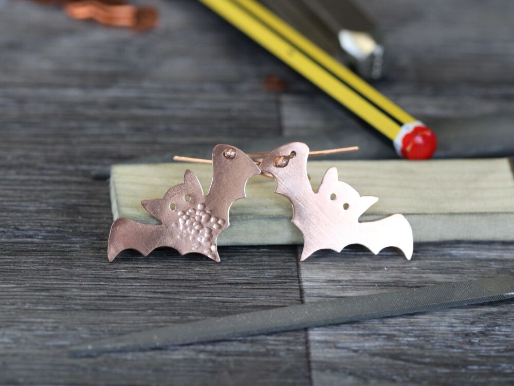 13th August 2026 (Thursday) -Sterling silver - BAT EARRINGS workshop 6-9pm
