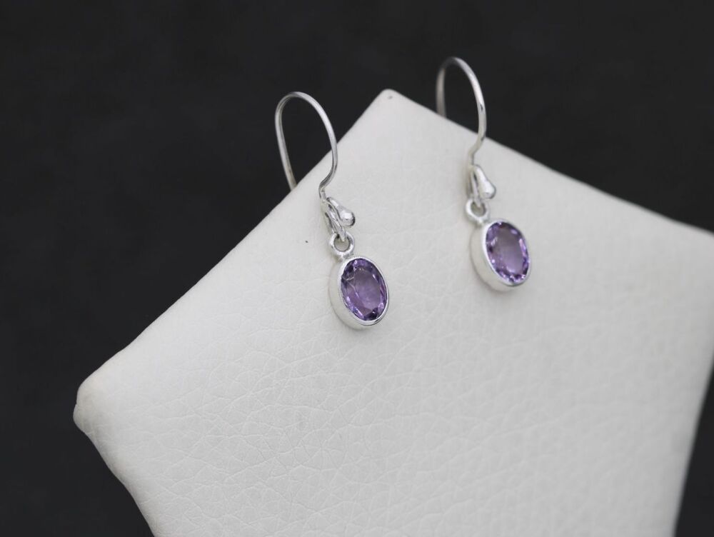 REFURBISHED Sterling silver & amethyst earrings