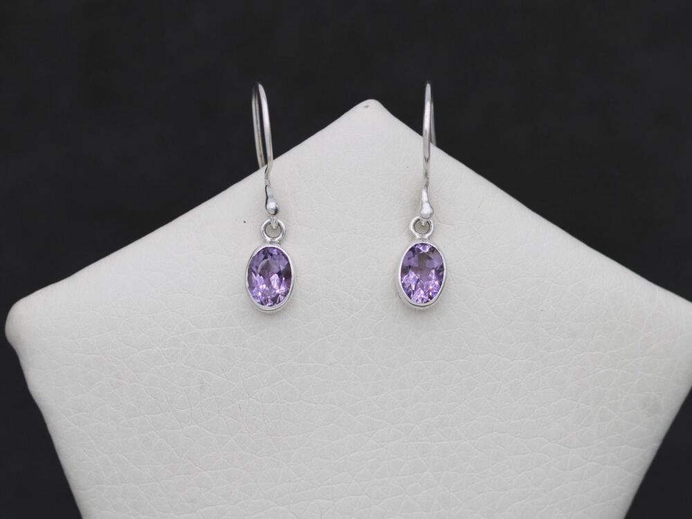 REFURBISHED Sterling silver & amethyst earrings