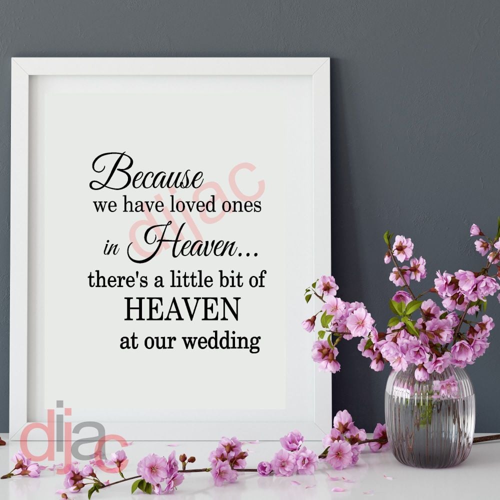 HEAVEN AT OUR WEDDING15 x 15 cm