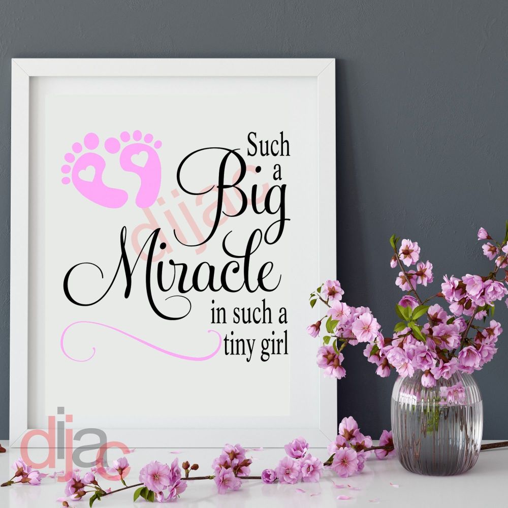SUCH A BIG MIRACLE (GIRL) LARGE DECAL