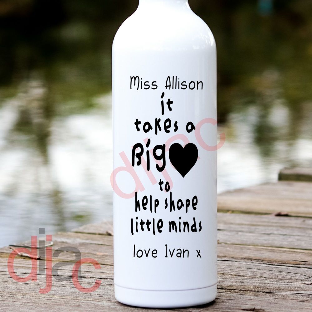 It Takes A Big Heart / Personalised Vinyl Decal D2