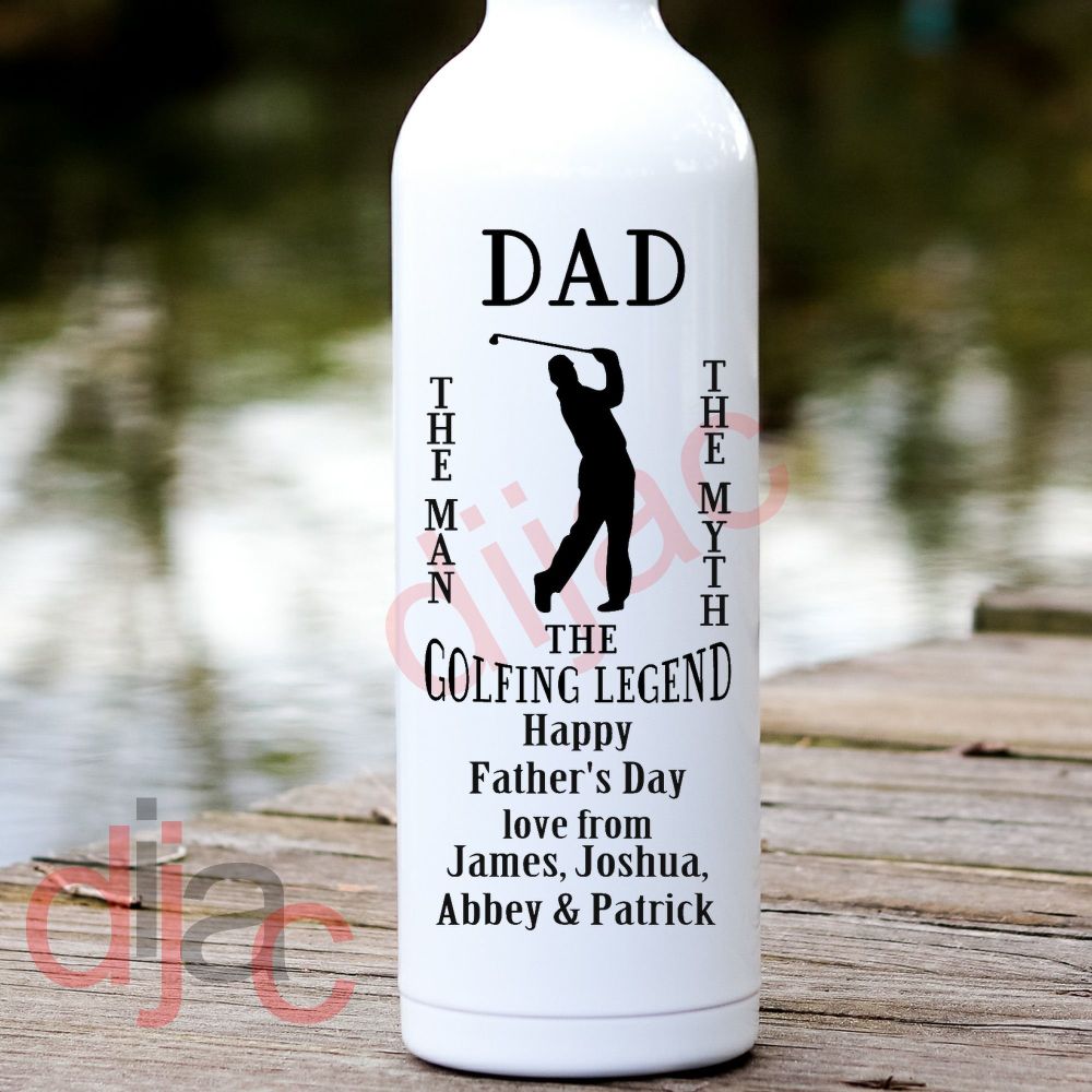 Father's Day Golfing Legend / Personalised Vinyl Decal