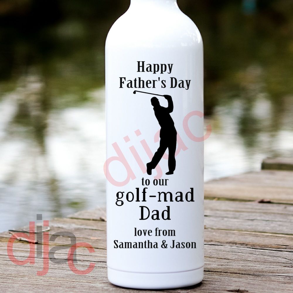 Father's Day Golf Mad / Personalised Vinyl Decal