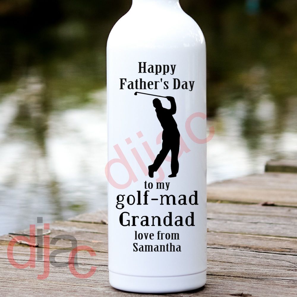 Father's Day Golf Mad / Personalised Vinyl Decal