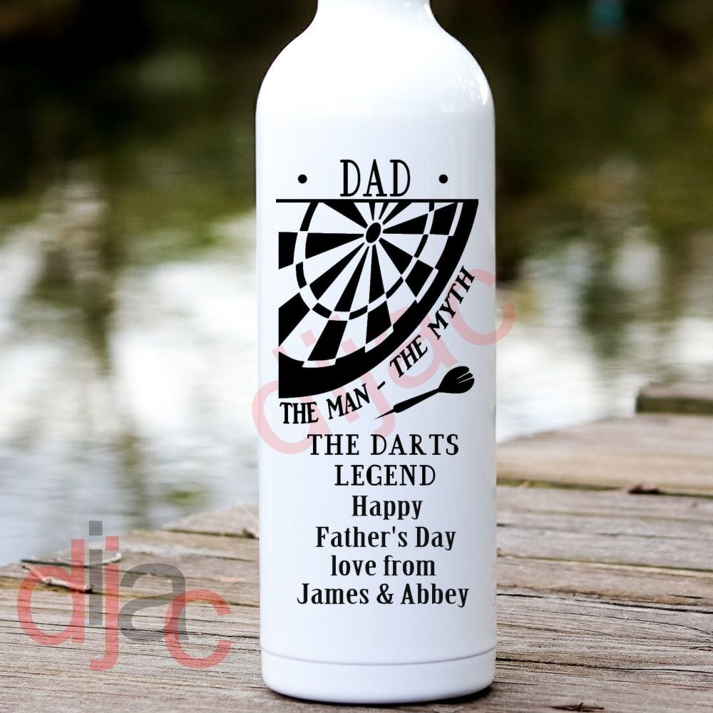 HAPPY FATHER'S DAY DARTS LEGEND (D2) VINYL DECAL