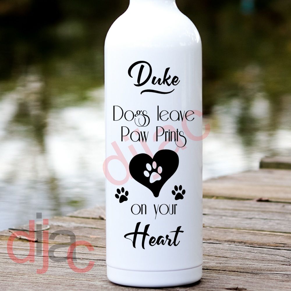 Dogs Leave Paw Prints / Personalised Vinyl Decal