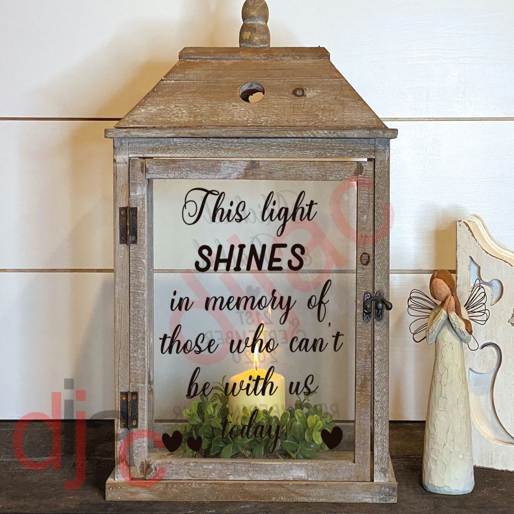THIS LIGHT SHINES (D2)2 part DECAL13 x 9 cm