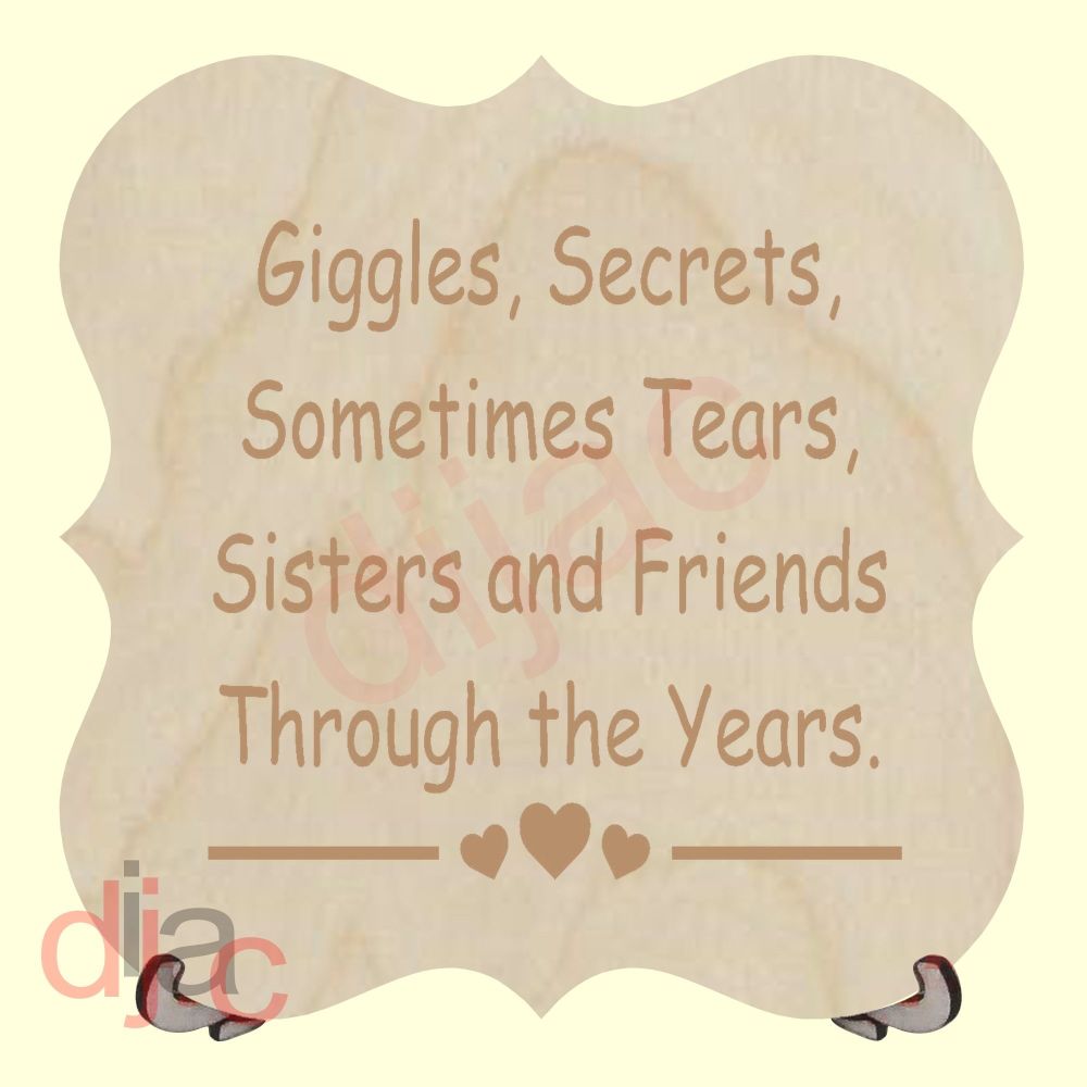 GIGGLES AND SECRETS PLAQUE