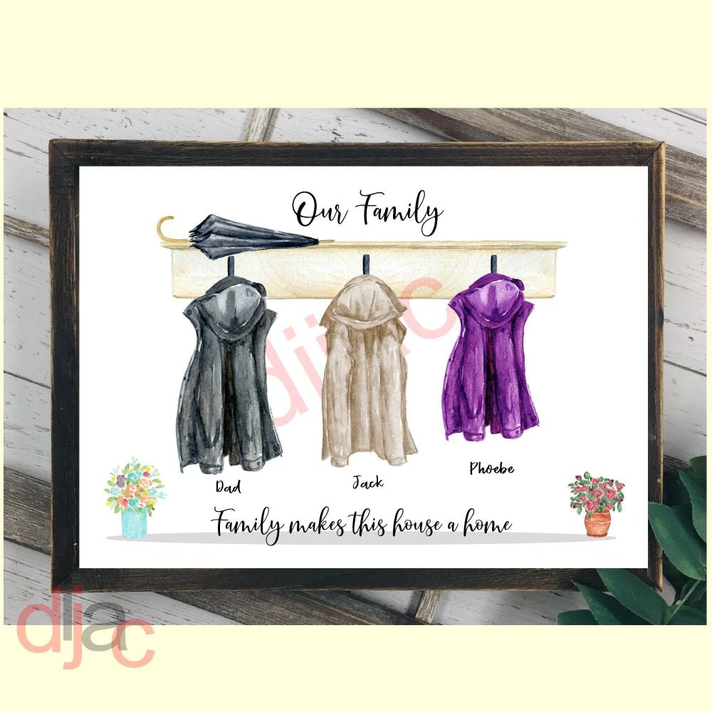3 CHARACTER COAT (D1) FAMILY PRINT