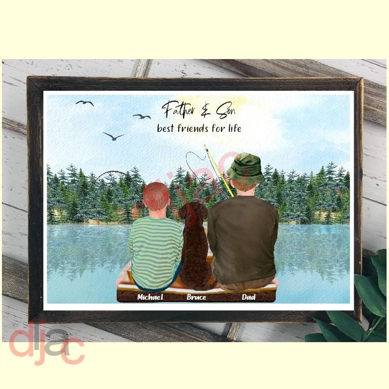 FATHER & SON FISHING DIGITAL PRINT