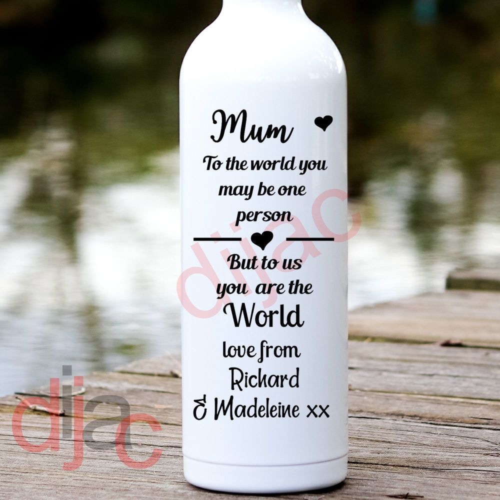 MUM TO THE WORLD<br>PERSONALISED<br>8 x 17.5 cm