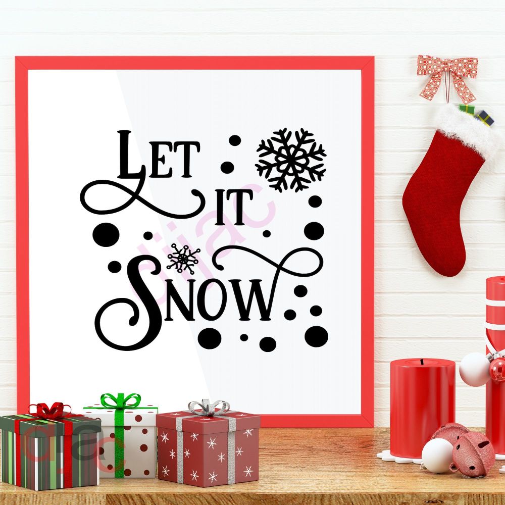 Let It Snow / Christmas Vinyl Decal D2