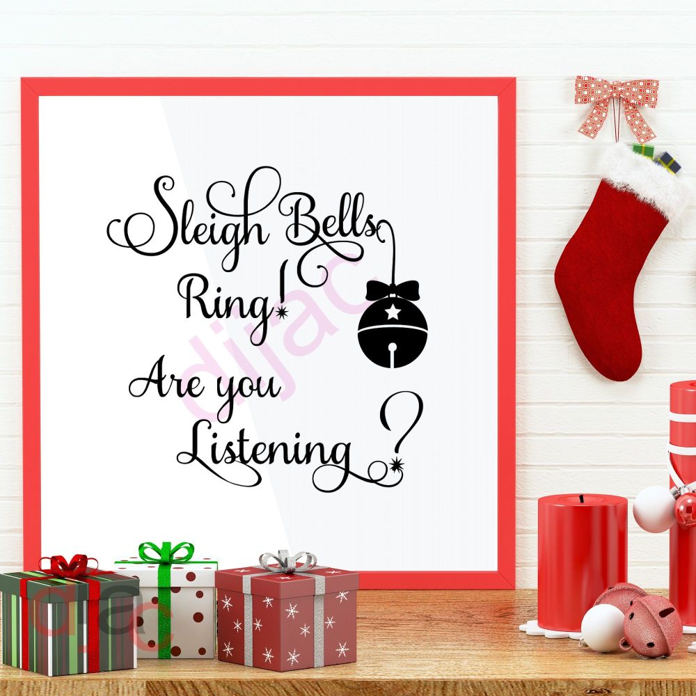 Sleigh Bells Ring / Christmas Vinyl Decal