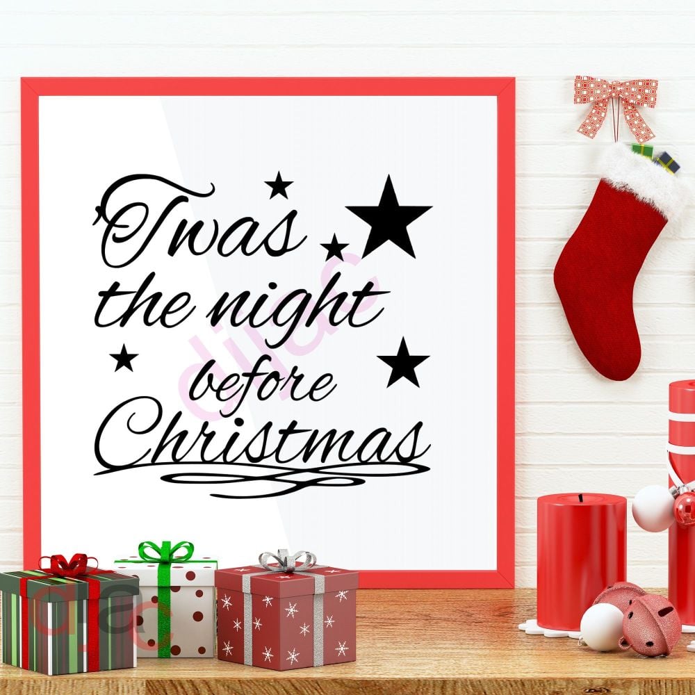 TWAS THE NIGHT BEFORE CHRISTMAS15 x 15 cm
