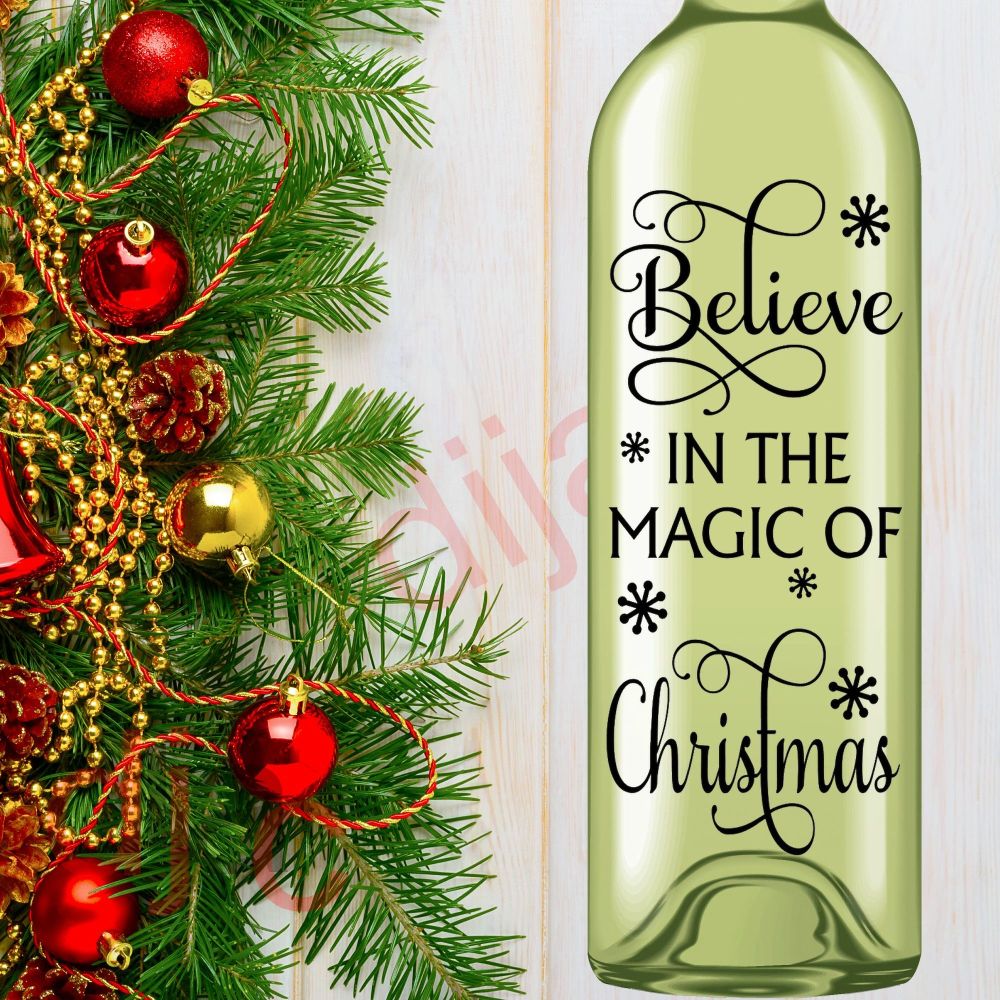 BELIEVE IN THE MAGIC OF CHRISTMAS<br>8 x 17.5 cm decal