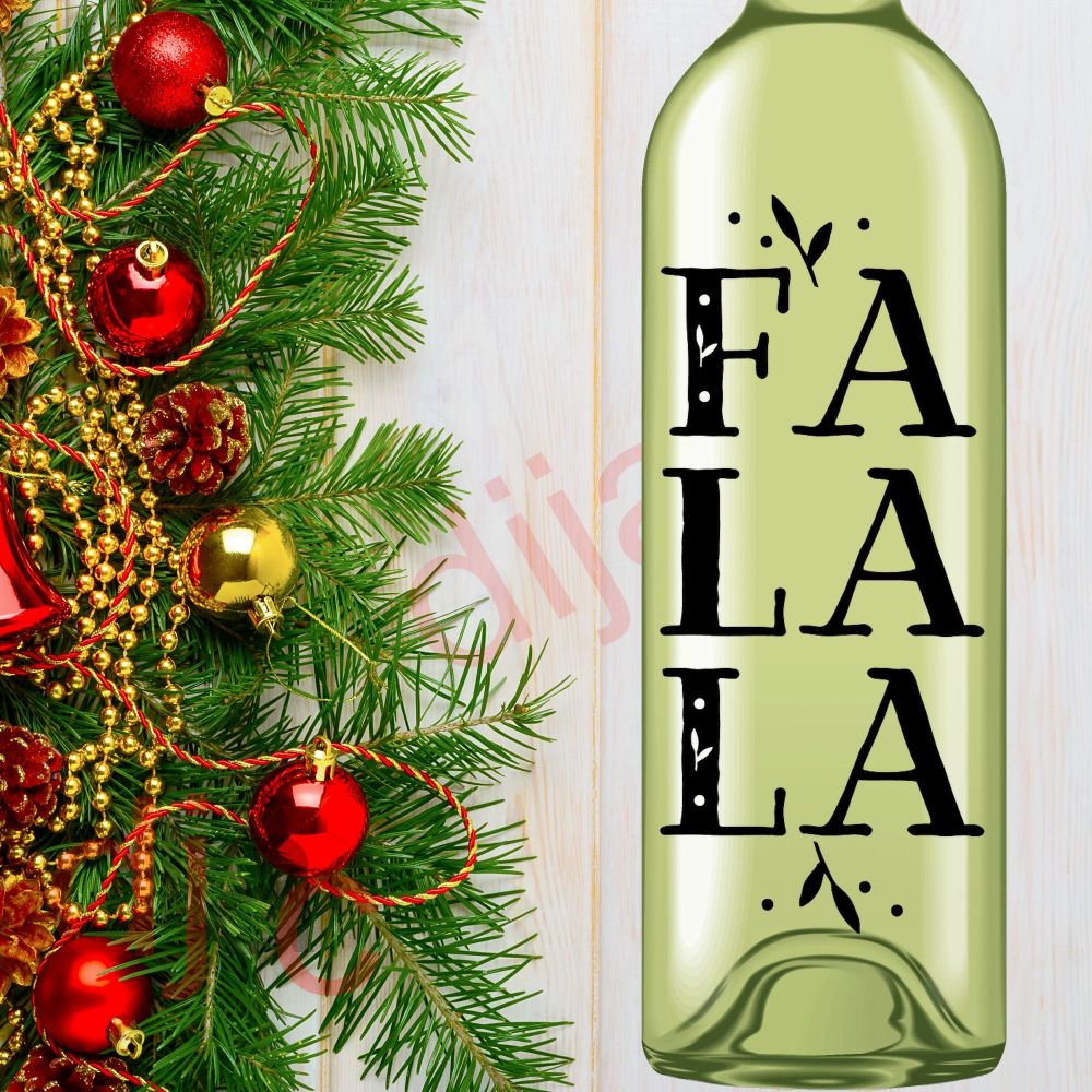 FA LA LA (D1)<br>8 x 17.5 cm decal