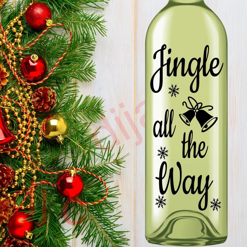 JINGLE ALL THE WAY<br>8 x 17.5 cm decal