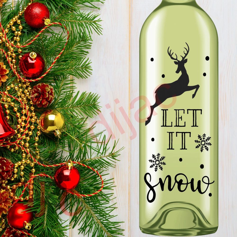 LET IT SNOW (D2)<br>8 x 17.5 cm decal