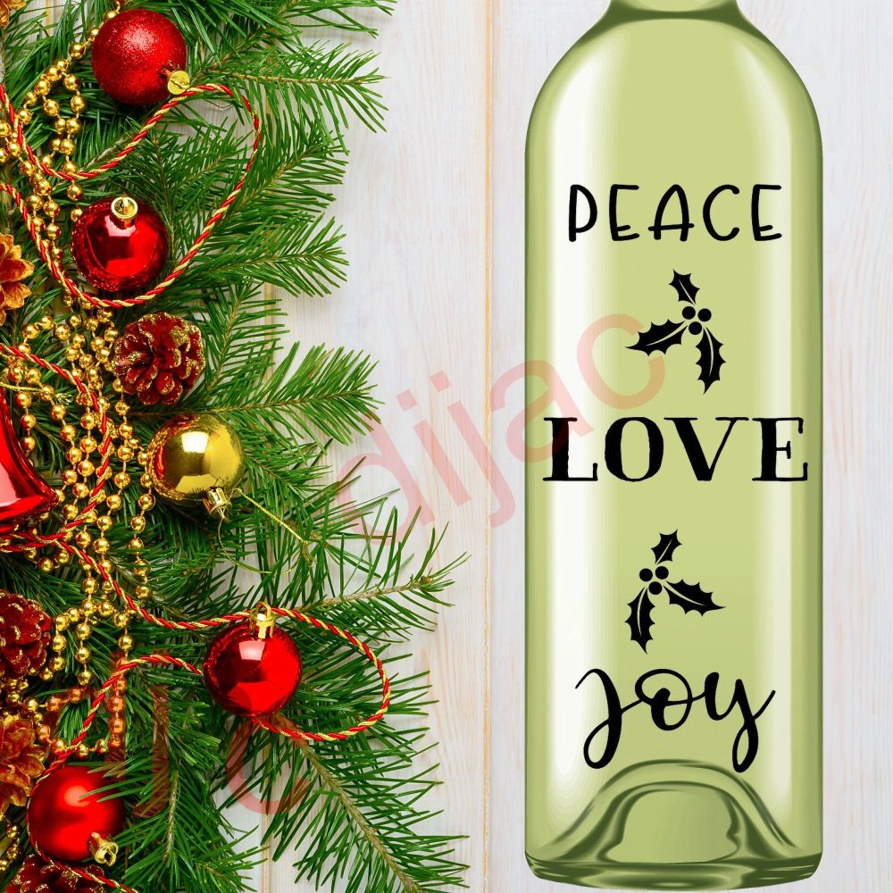 Peace Love Joy / Christmas Vinyl Decal D1