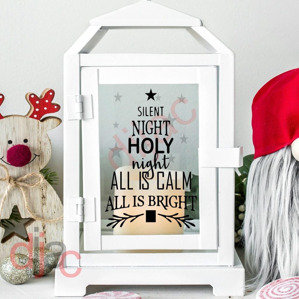 SILENT NIGHT HOLY NIGHT2 part decal9 x 13 cm