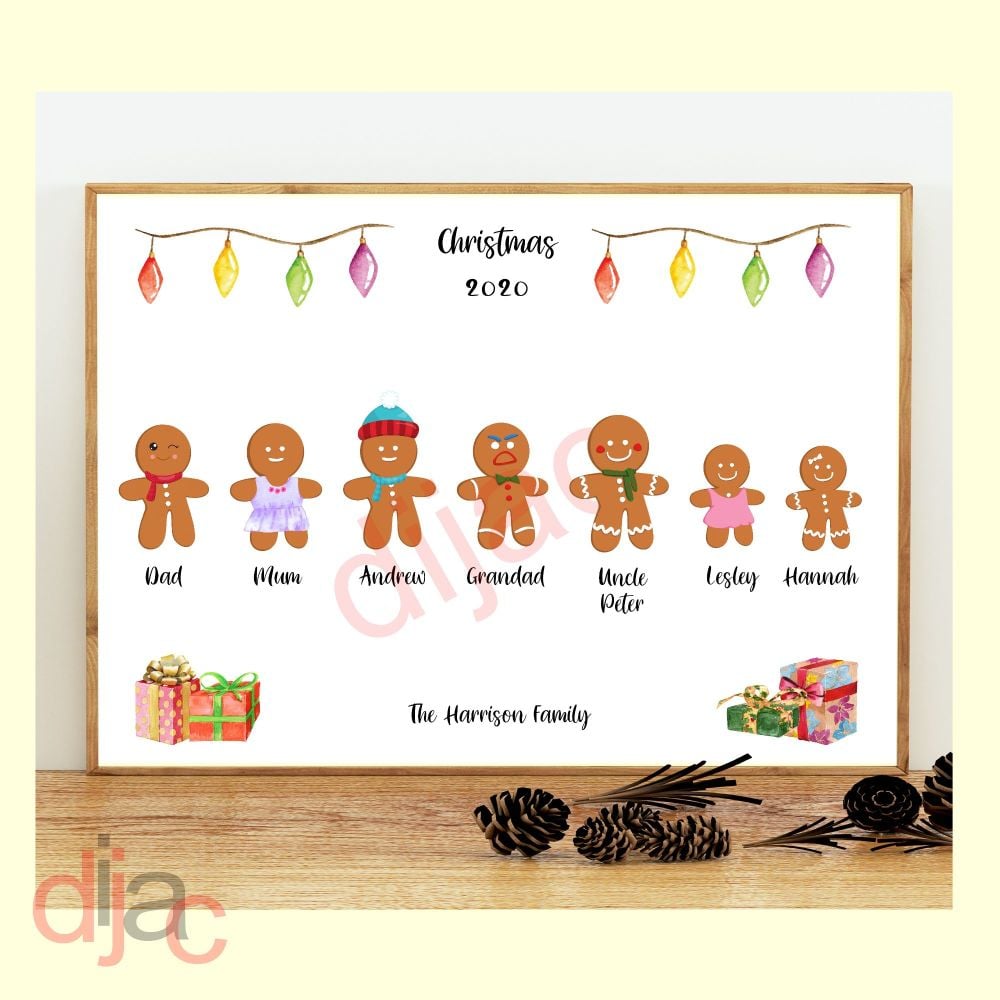 <!-- 005 -->7 CHARACTER GINGERBREAD FAMILY PRINT