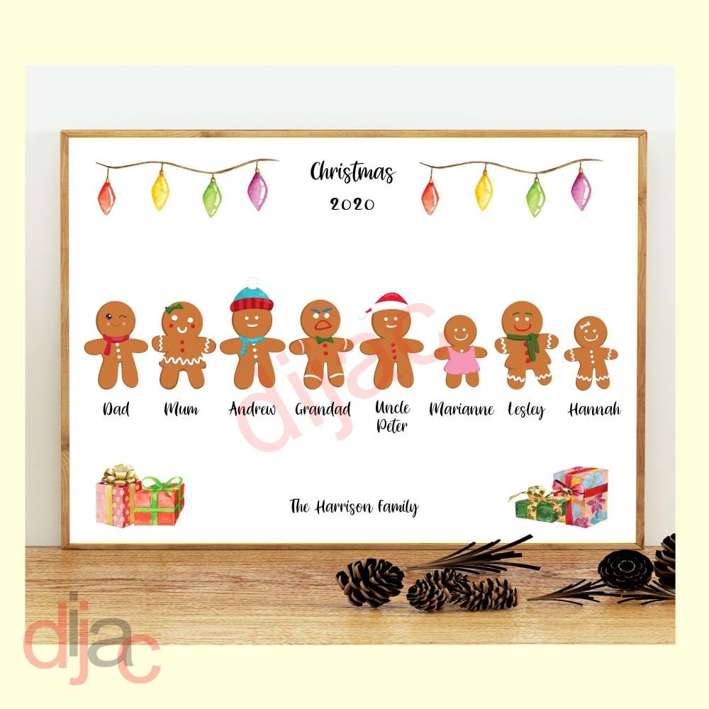 <!-- 006 -->8 CHARACTER GINGERBREAD FAMILY PRINT