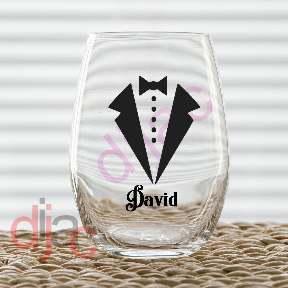 Wedding Party / Personalised Vinyl Decal Tux