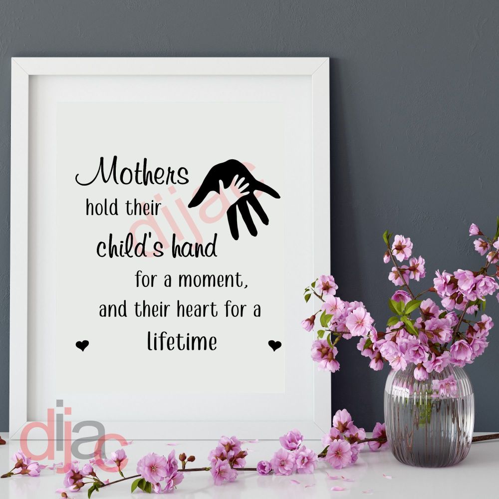 Mothers Hold Their Child's Hand / Vinyl Decal