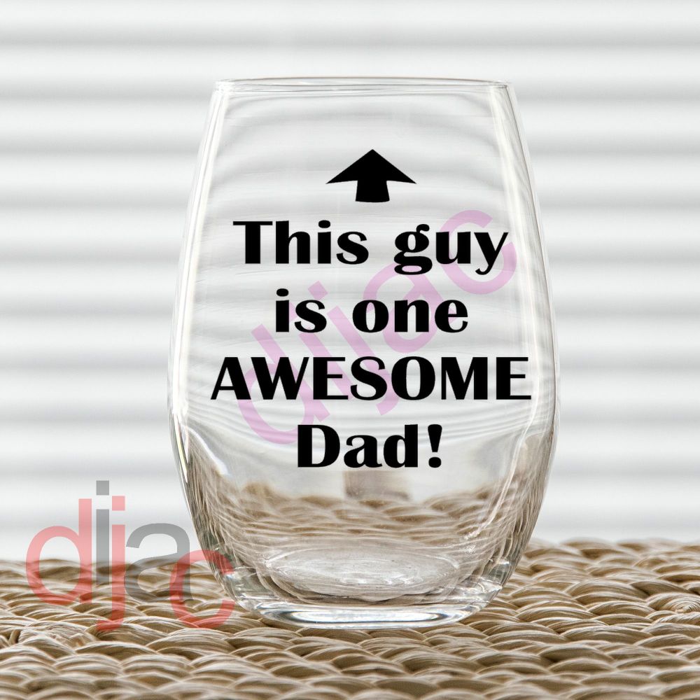 AWESOME DAD<br>7.5 x 7.5 cm