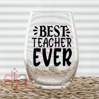 BEST TEACHER EVER<br>7.5 x 7.5 cm