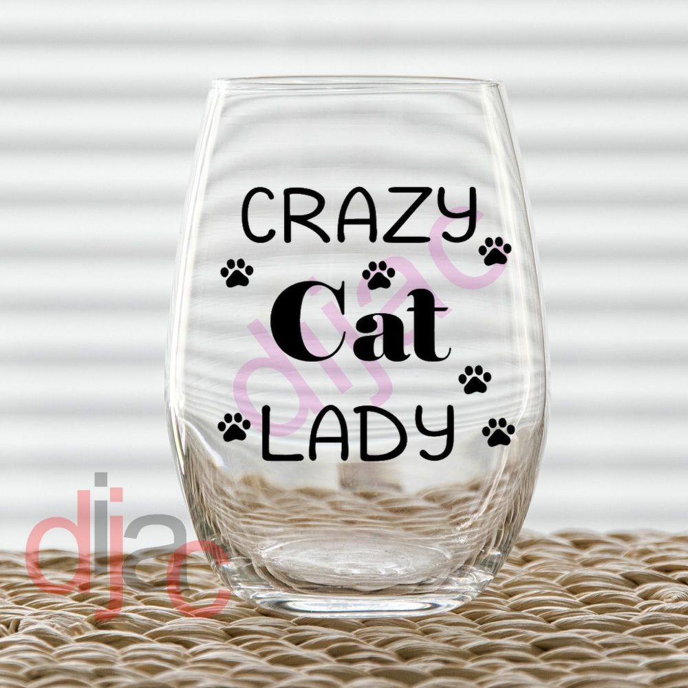 CRAZY CAT LADY (D3) VINYL DECAL