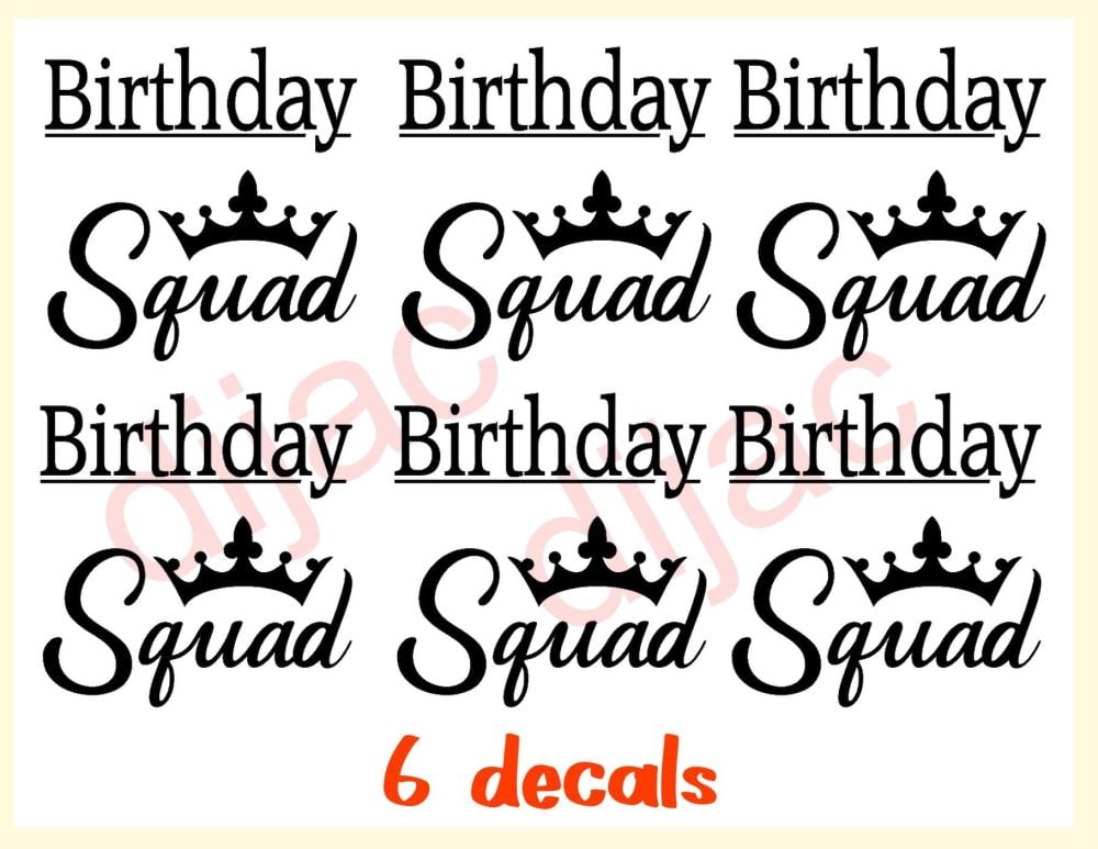 Birthday Squad x 6