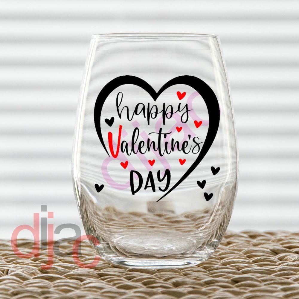HAPPY VALENTINE'S DAY (D1)<br>7.5 x 7.5 cm decal