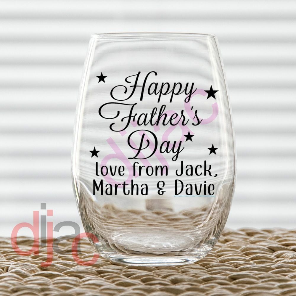 Happy Father's Day / Personalised Vinyl Decal