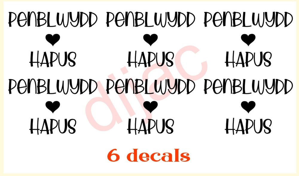 Penblwydd Hapus x 6