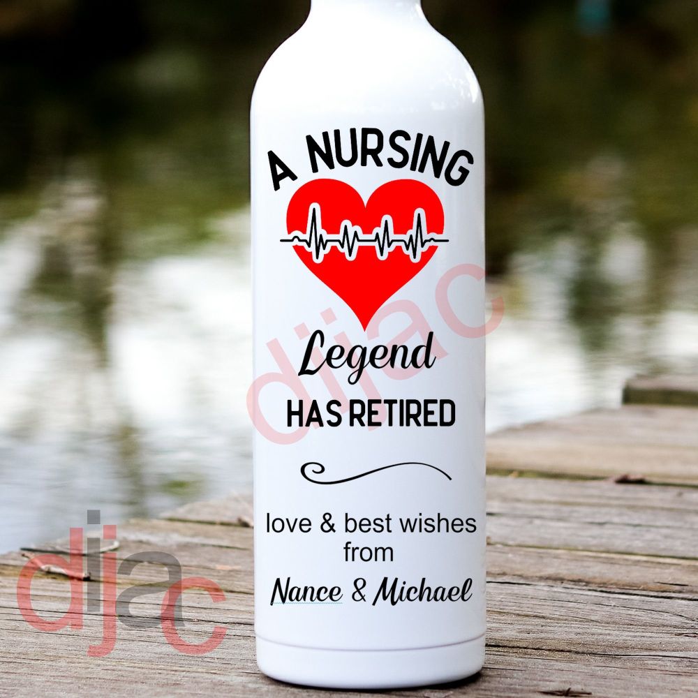 A Nursing Legend / Retirement Personalised Vinyl Decal