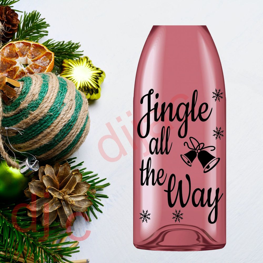JINGLE ALL THE WAY<br>9 x 14 cm decal