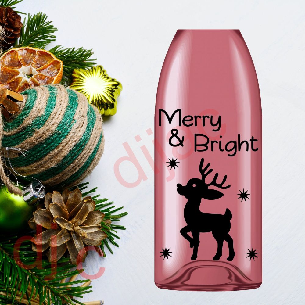 MERRY & BRIGHT (D2)<br>9 x 14 cm decal