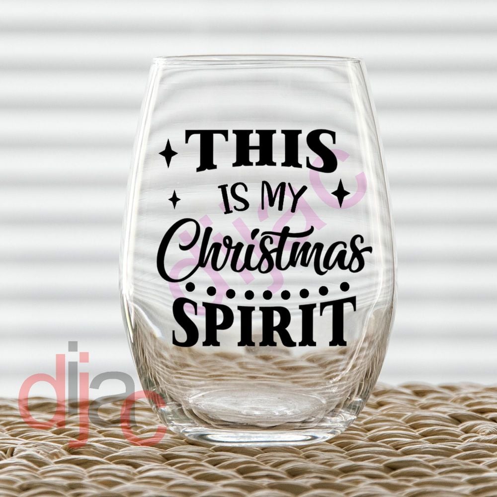 THIS IS MY CHRISTMAS SPIRIT<br>7.5 x 7.5 cm decal