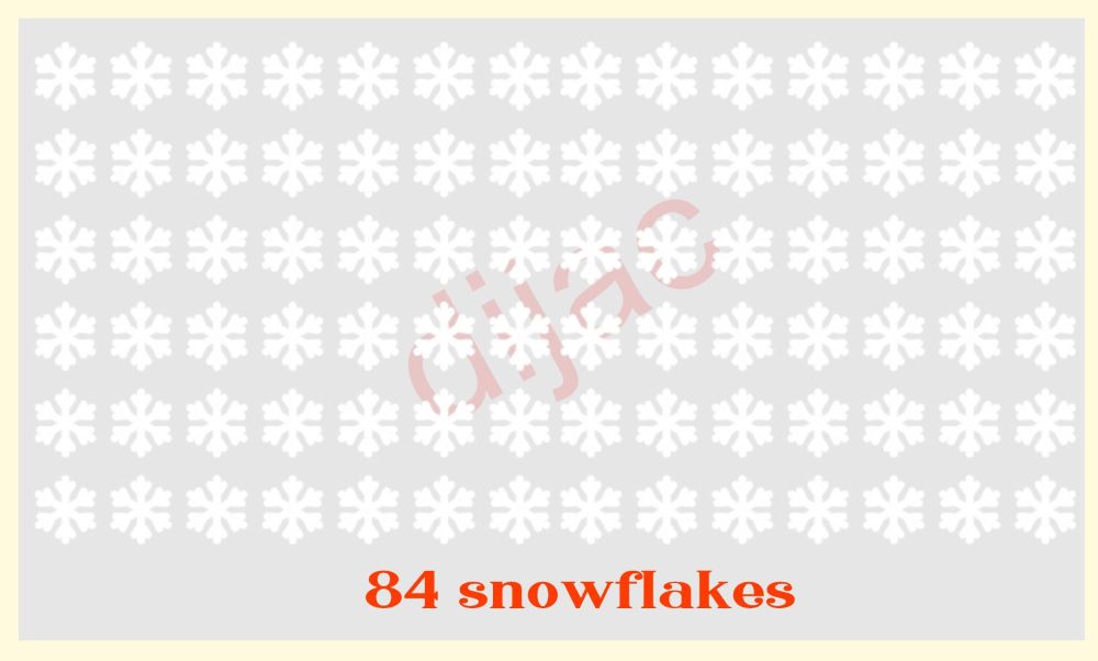 Small Snowflakes / Christmas Vinyl Decals x 84