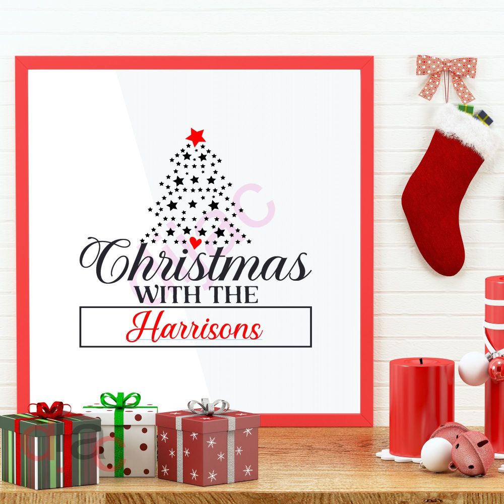 CHRISTMAS WITH THE... (D2)<br>Personalised decal<br>15 x 15 cm