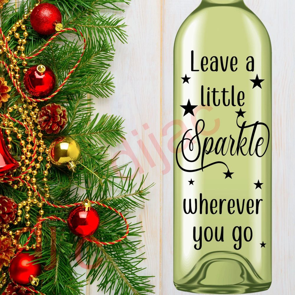 Leave A Little Sparkle / Christmas Vinyl Decal D2