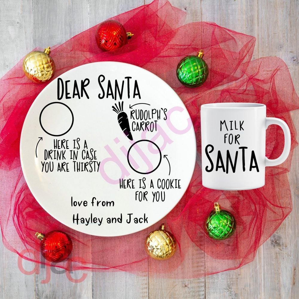 CHRISTMAS EVE PLATE (D2)<BR>PERSONALISED