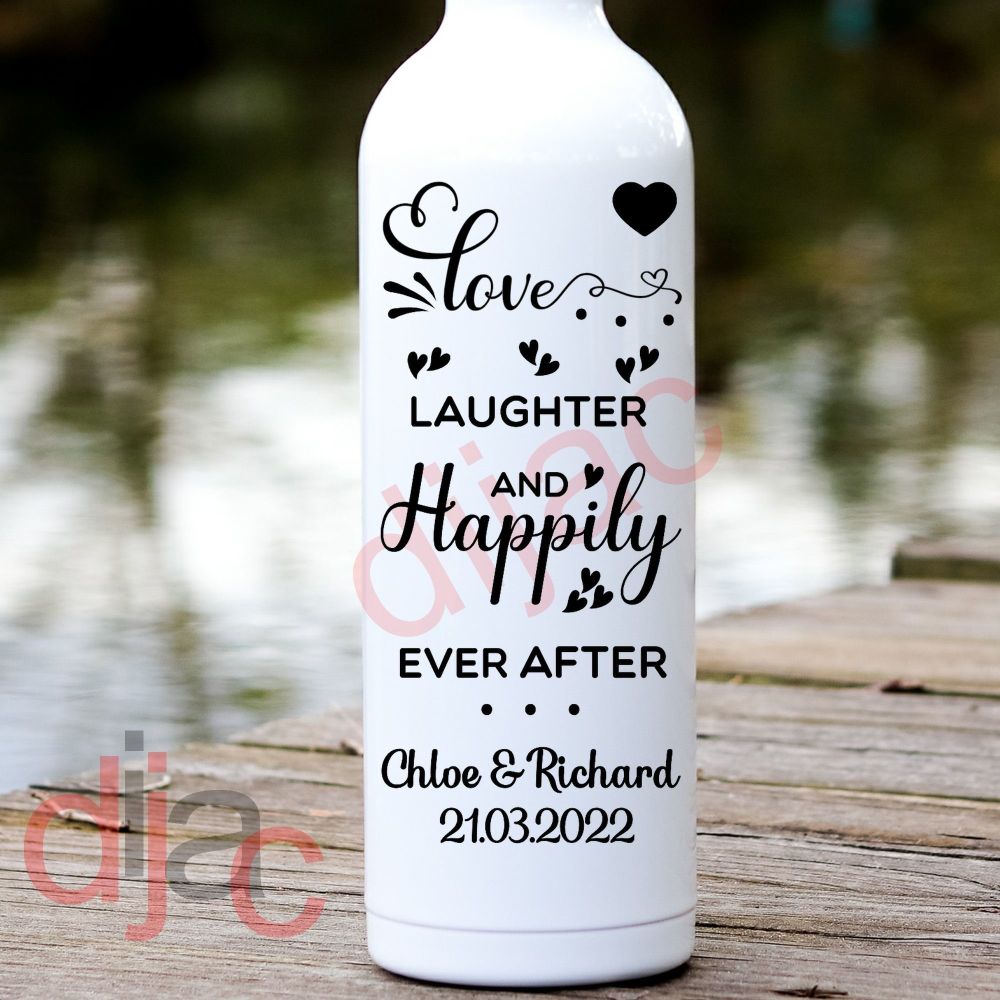 Love And Laughter / Personalised Vinyl Decal