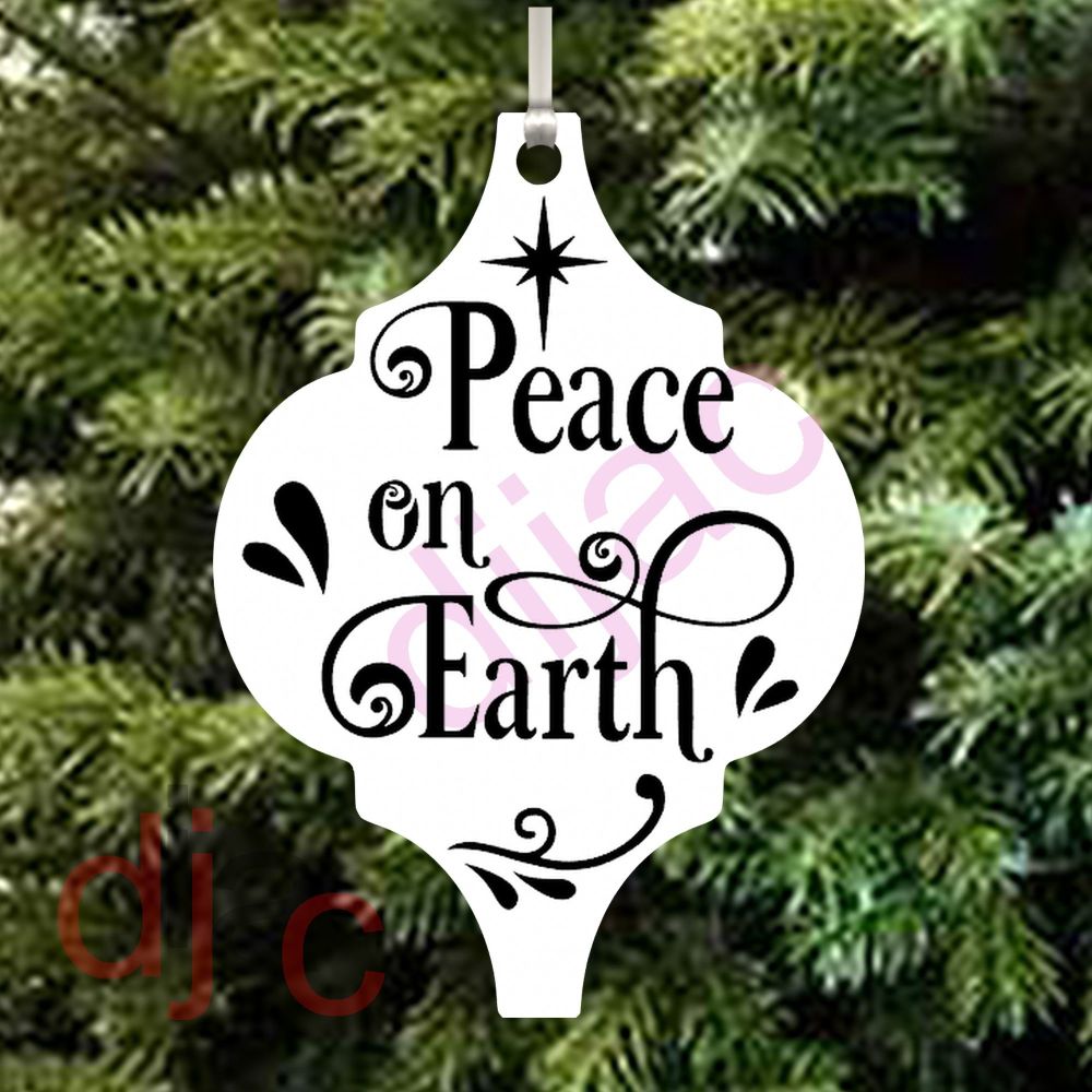 PEACE ON EARTH<br> ARABESQUE ACRYLIC DECORATION