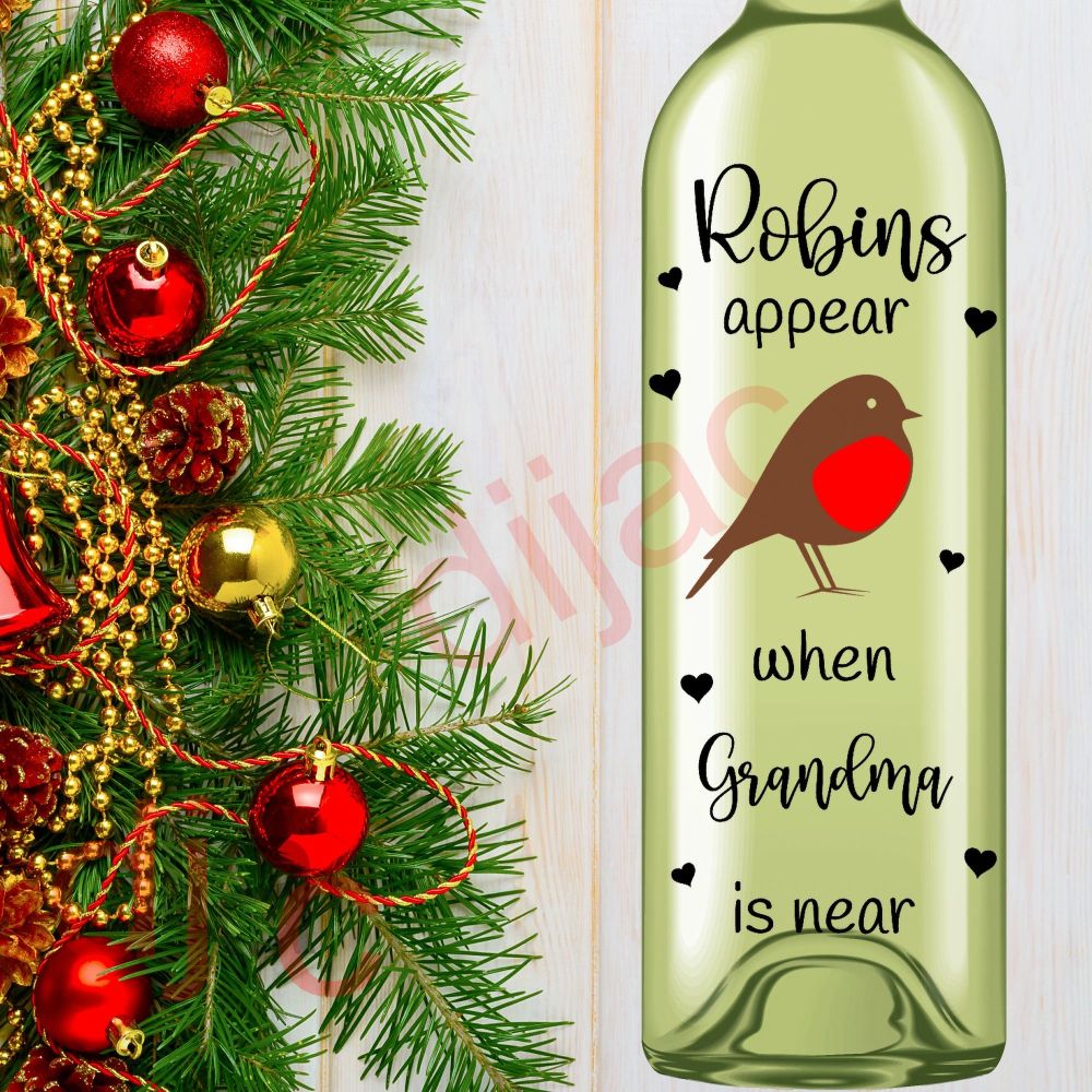 Robins Appear / Personalised Christmas Decal