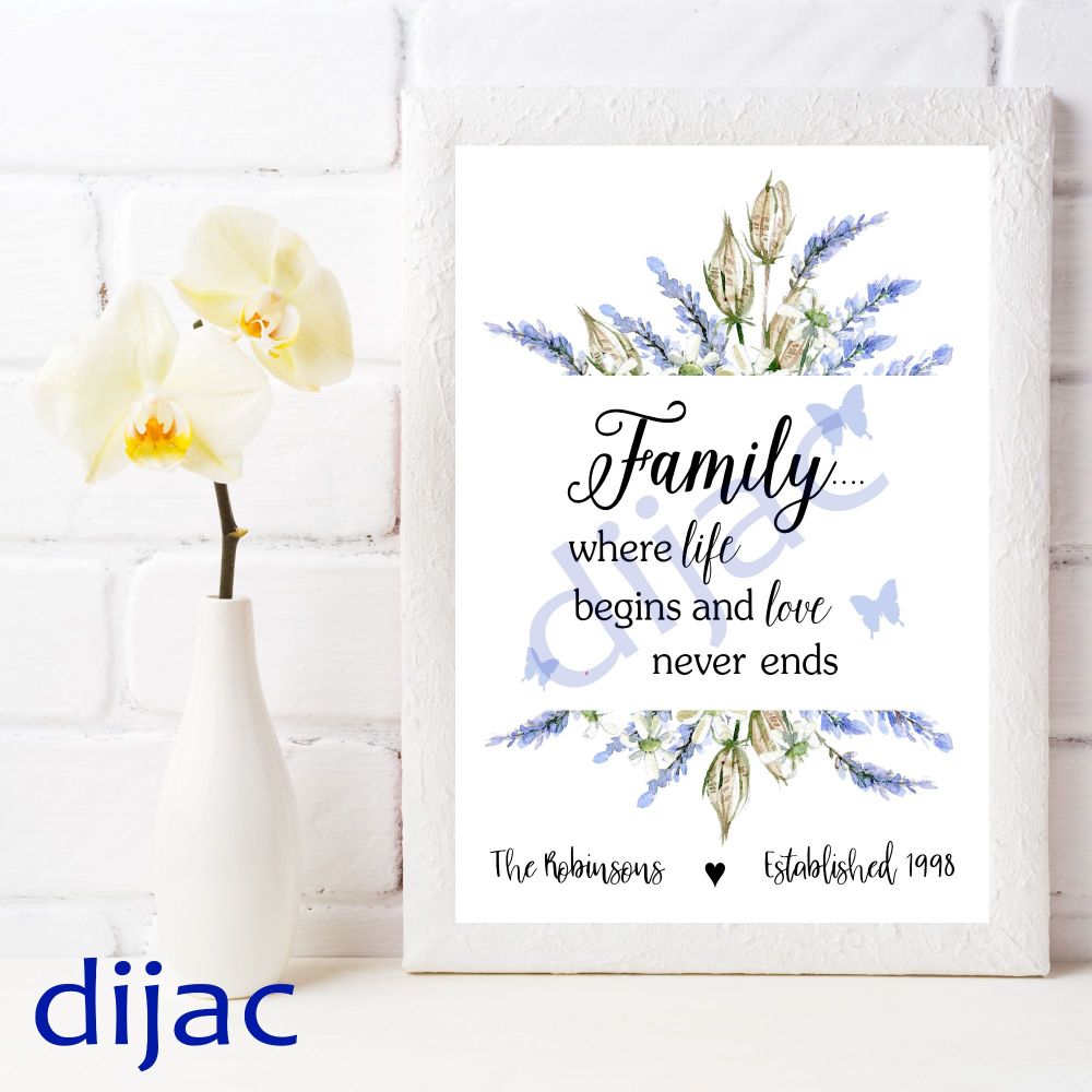 Personalised Print / Family Quote